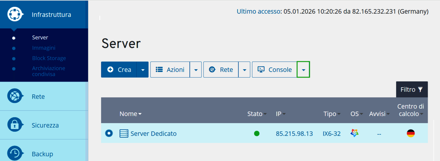 Immagine: pulsante con freccia rivolta verso il basso