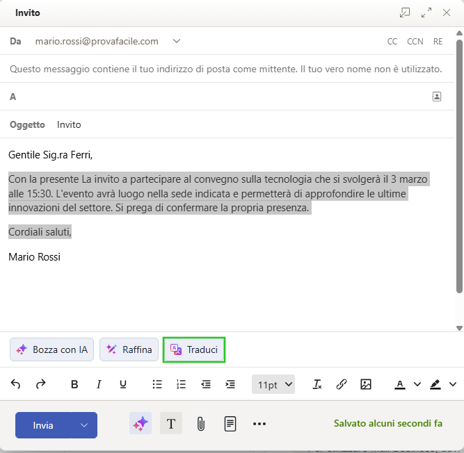 Immagine: pulsante Traduci