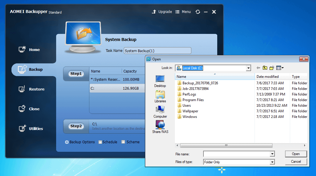 AOMEI Backupper Standard 4.0.4: setup del backup