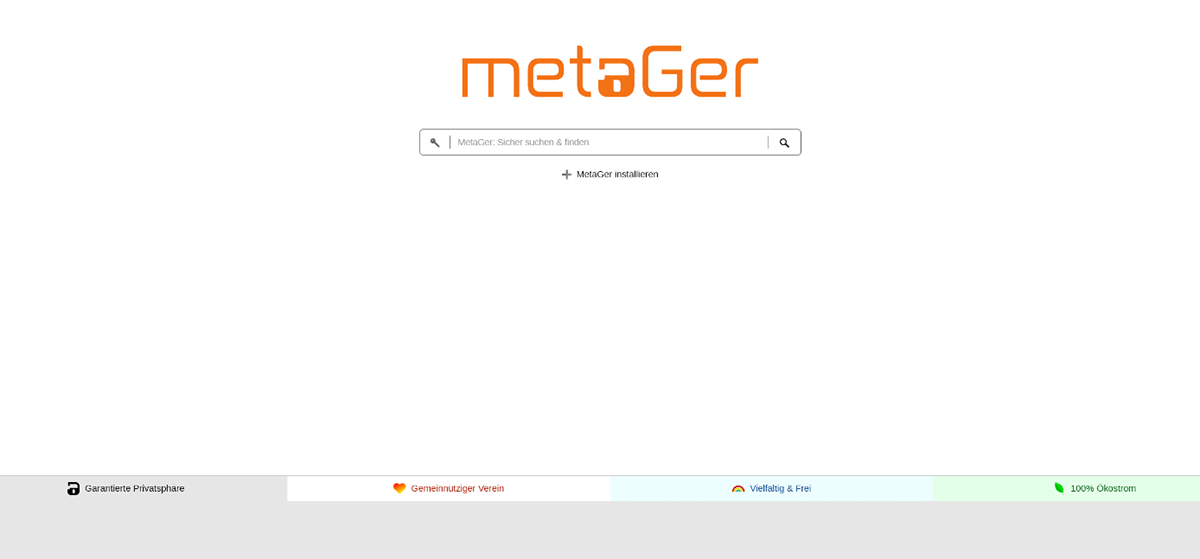 Visualizzazione dei risultati di ricerca con MetaGer