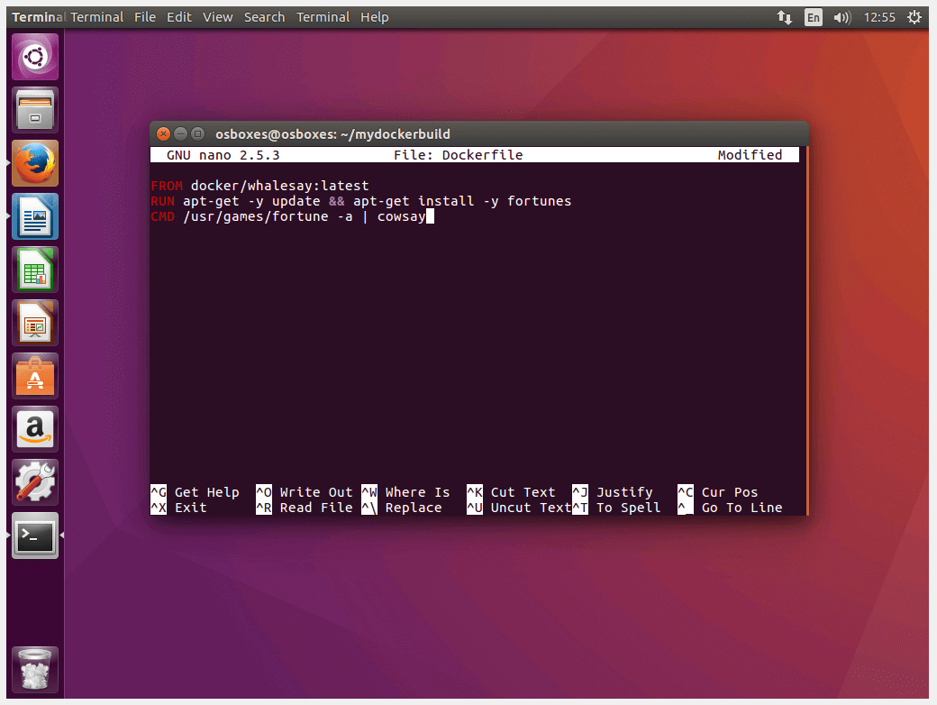 Nano, l’editore di testo, nel terminale di Ubuntu