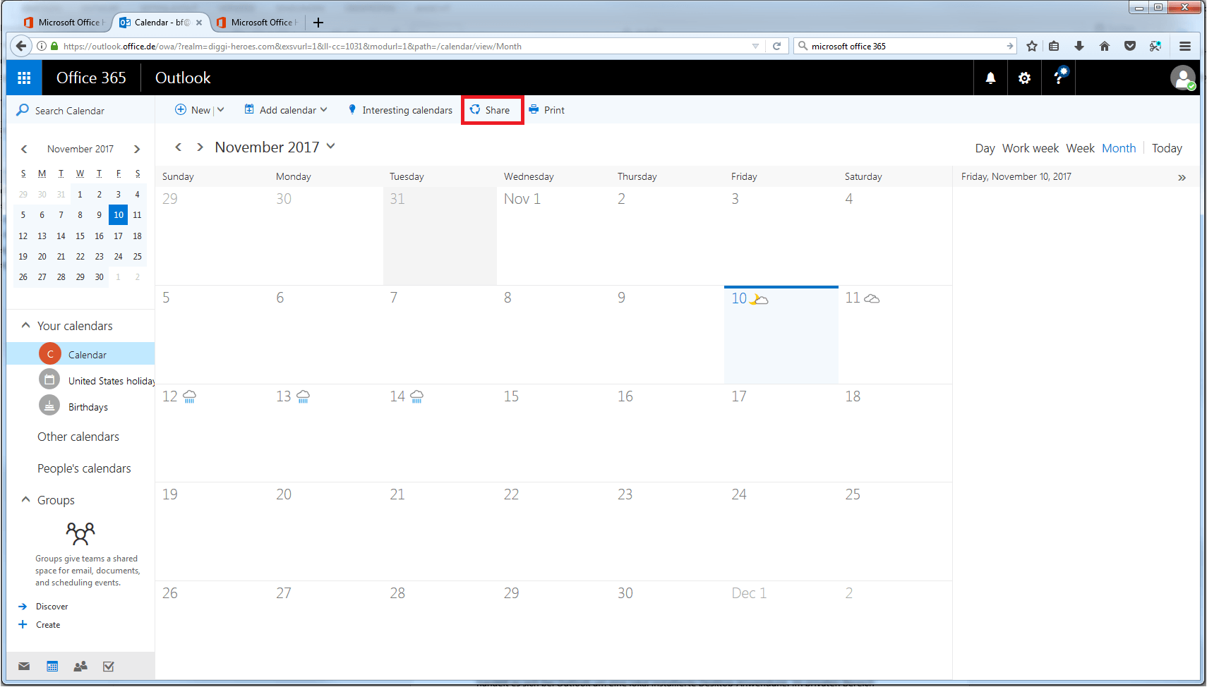 Microsoft 365: l’applicazione calendario
