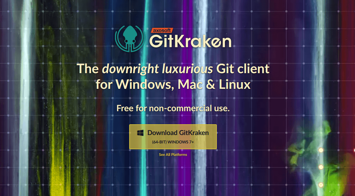 Pagina iniziale di GitKraken