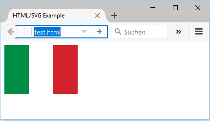 Esempio di Grafica vettoriale inline della bandiera italiana