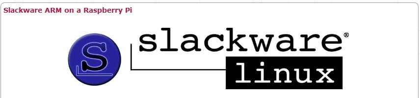 Logo con scritta: Slackware ARM on a Raspberry Pi