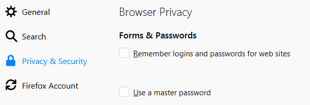 Il browser Firefox: Privacy & Sicurezza