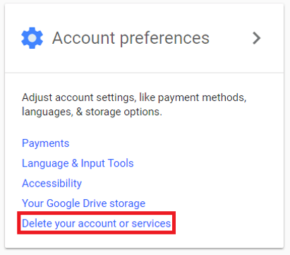 Eliminare un servizio di Google o tutto l’account