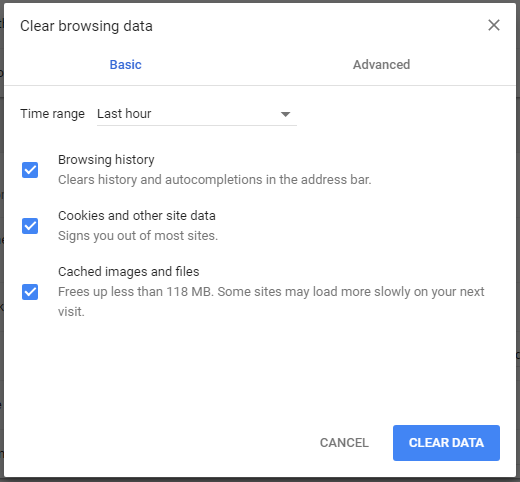 Chrome: cancellare i dati di navigazione