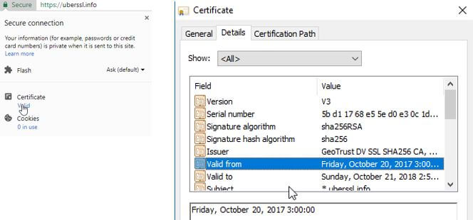 Verifica della validità del certificato SSL con Chrome