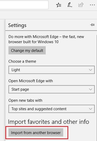 Microsoft Edge: impostazioni