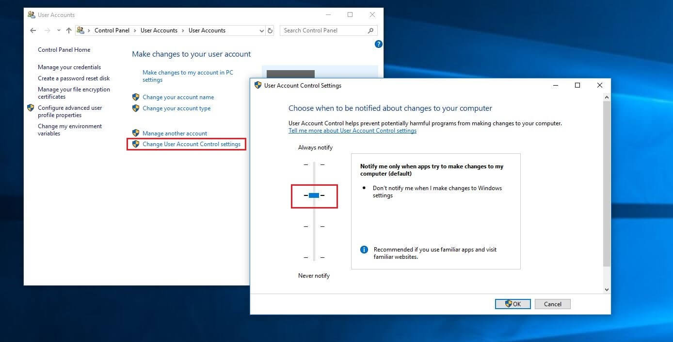 Gestione account utente su Windows 10