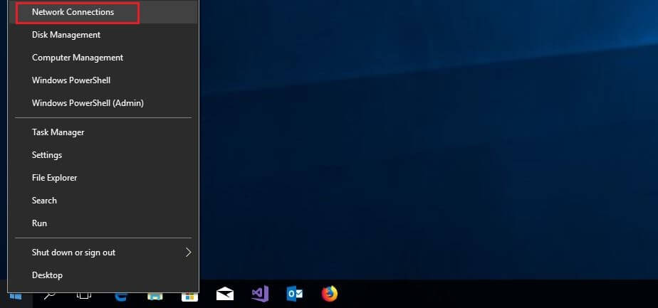 Windows 10: menu rapido