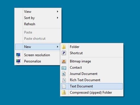 Windows 8: menu del desktop