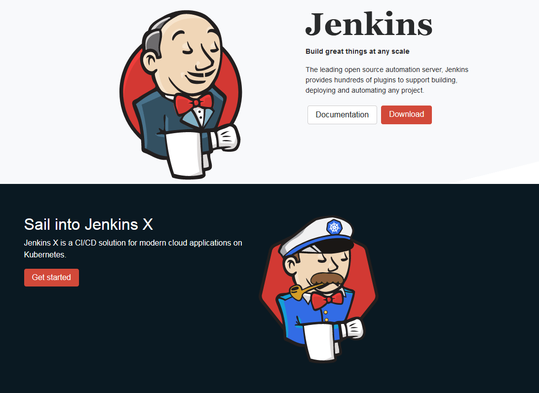 Screenshot della homepage di Jenkins