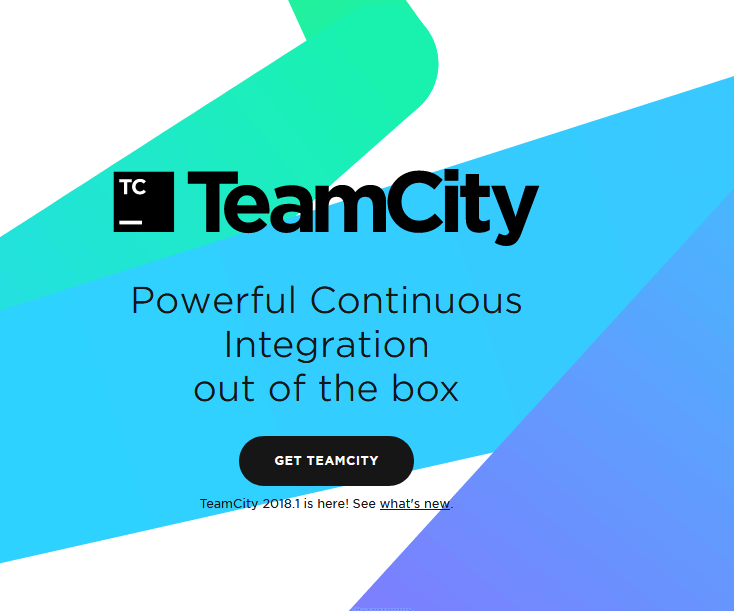 Screenshot della homepage di TeamCity