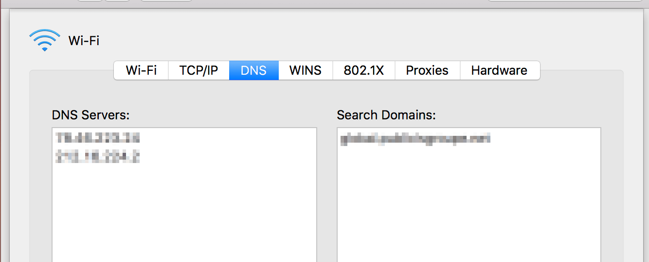Configurazione DNS in macOS