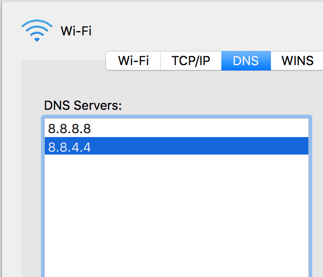 Configurazione del server DNS su un Mac