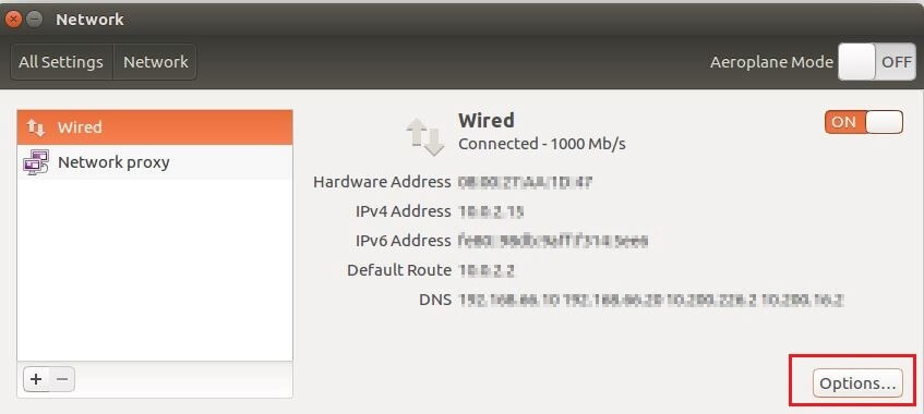 Impostazioni di rete in Ubuntu