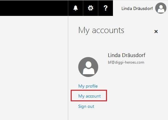 Outlook Web App: Panoramica dell’account