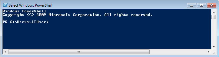 Finestra di Windows PowerShell