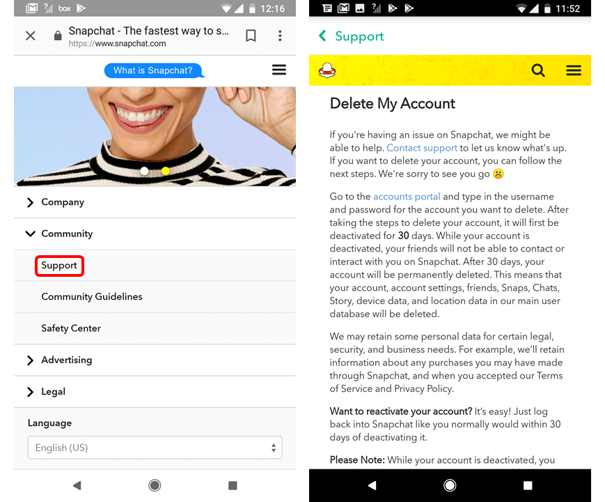 Eliminare un account Snapchat La soluzione più rapida IONOS