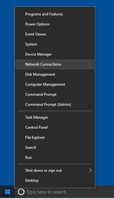 Windows 10: menu di scelta rapida