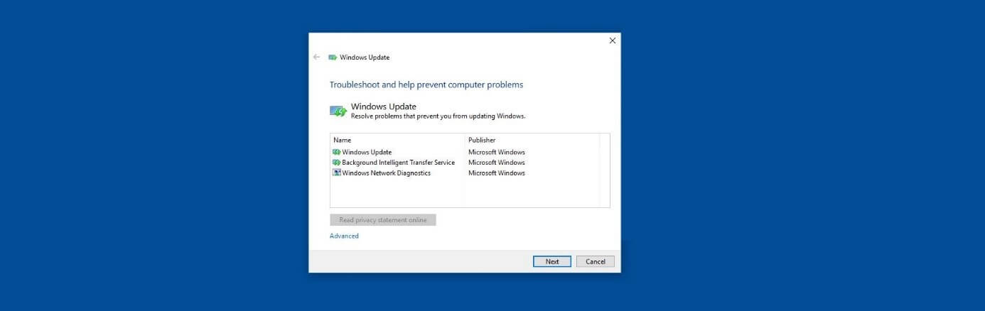 Strumento di risoluzione dei problemi: Windows Update