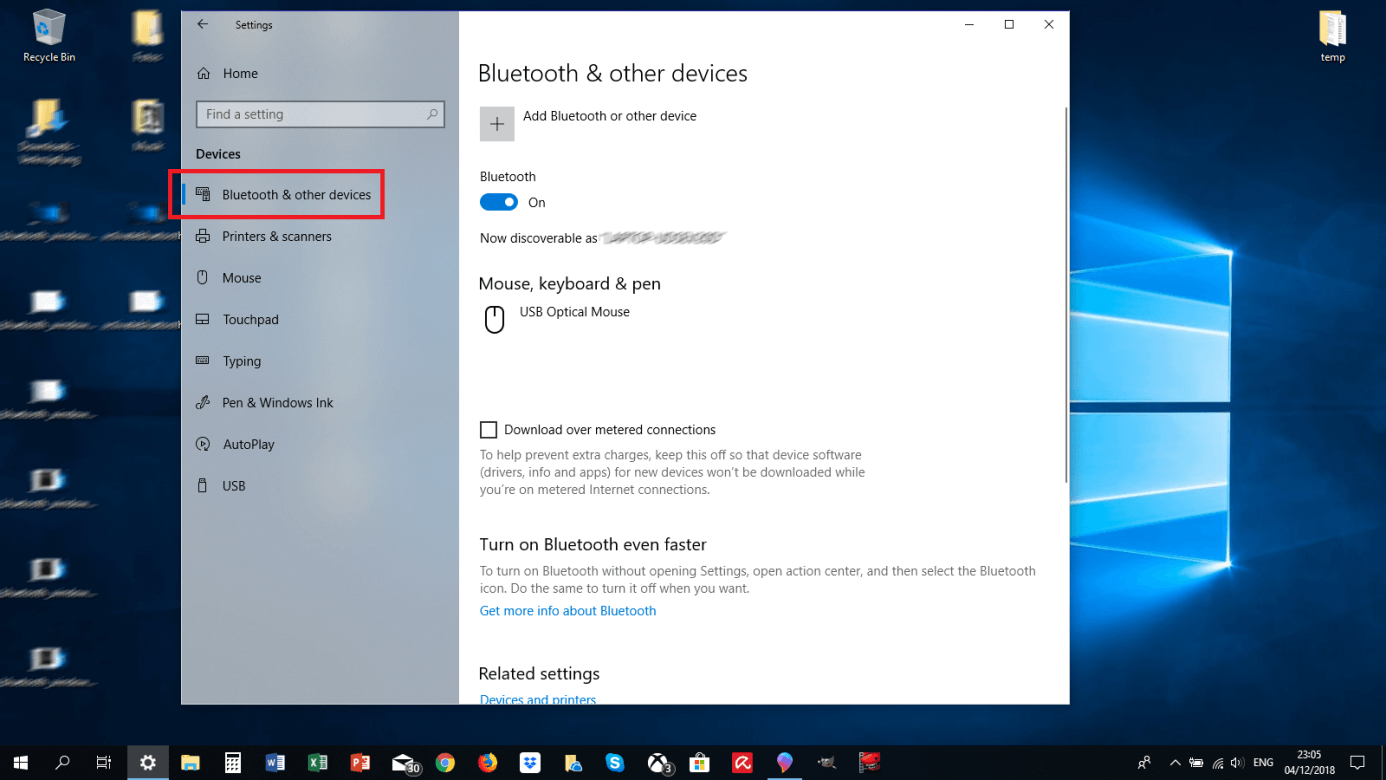 Bluetooth e altri dispositivi nelle Impostazioni di Windows 10
