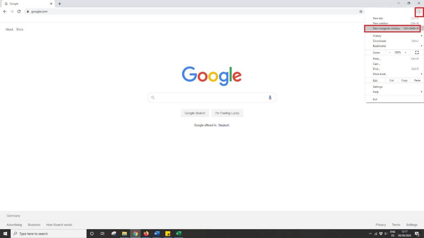 Attivare una nuova finestra in incognito su Google Chrome