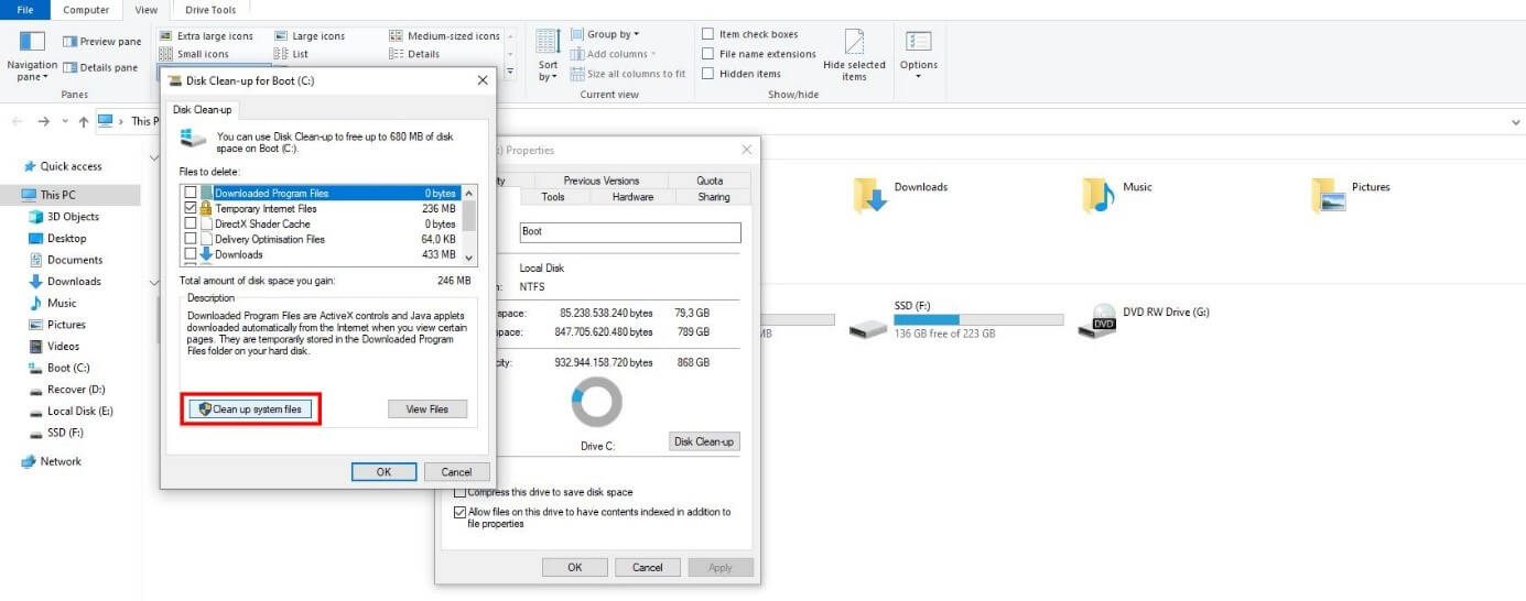 Pulizia del disco di Windows: selezione dei file da eliminare
