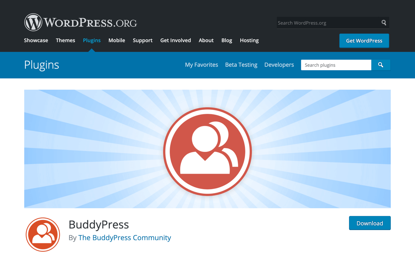 Logo di BuddyPress su WordPress.org