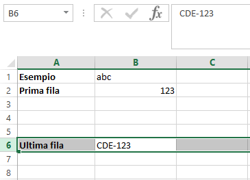 Excel: riga selezionata da spostare Excel: riga selezionata da spostare