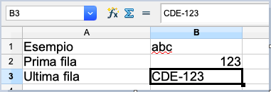 Esempio Excel: spostamento avvenuto della riga Esempio Excel: spostamento avvenuto della riga