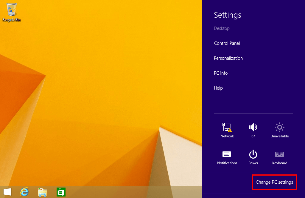 Avvio in modalità provvisoria di Windows 8 tramite le impostazioni PC