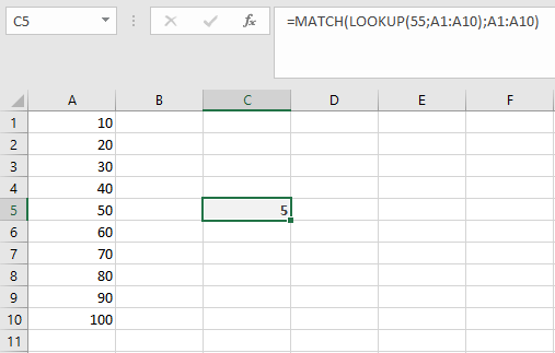 Combinazione in Excel di CERCA e CONFRONTA