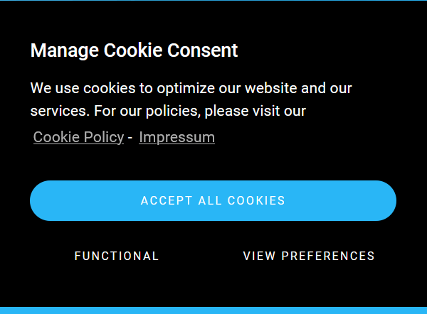 Complianz: Cookie-Banner con opzioni di scelta
