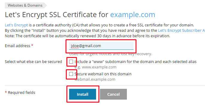 Installare il certificato SSL Let’s Encrypt