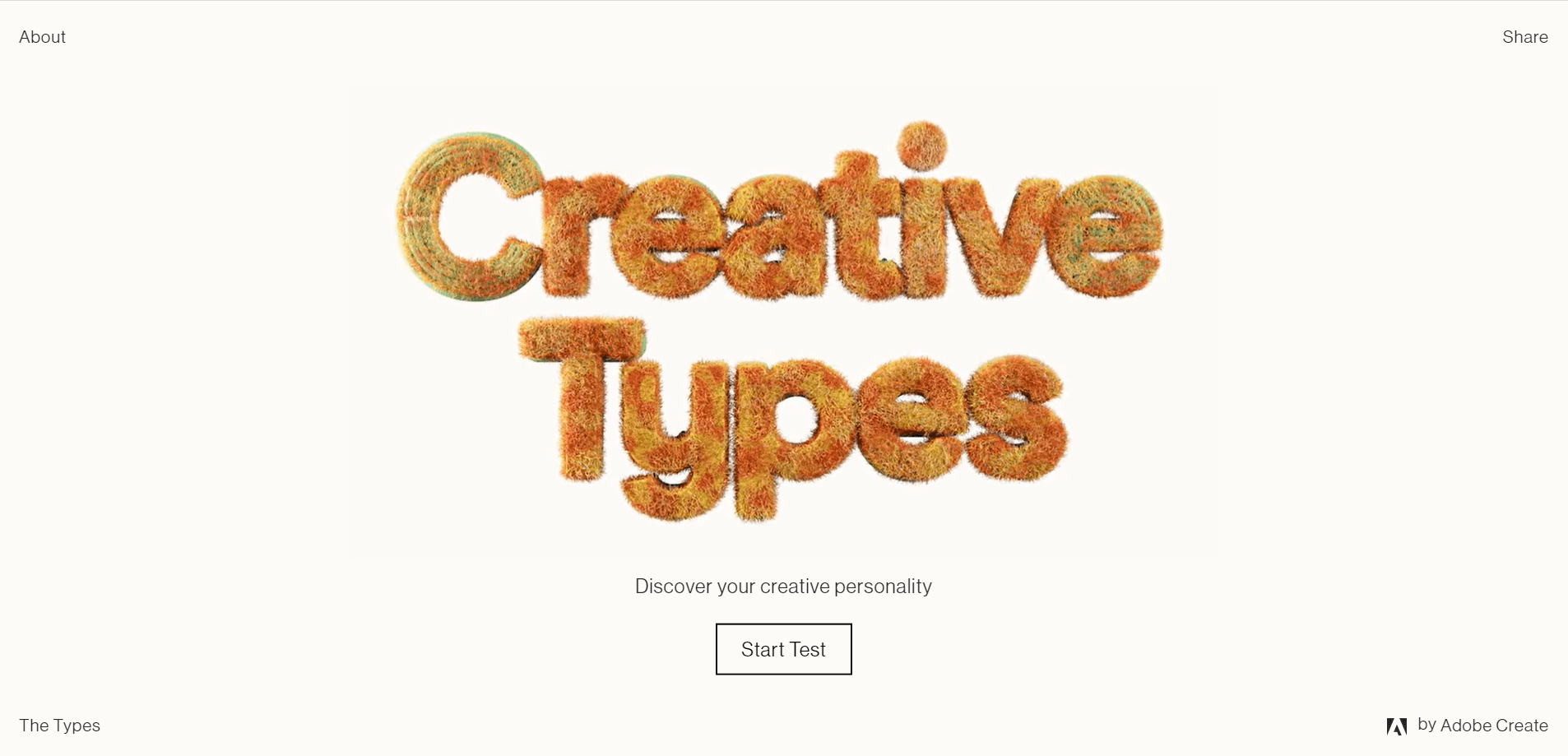 Il microsito di Adobe: “Creative Types”