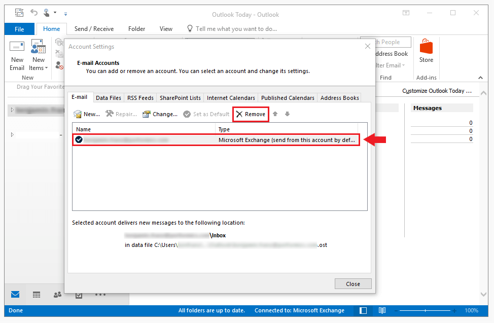 Applicazione desktop di Outlook: impostazioni account