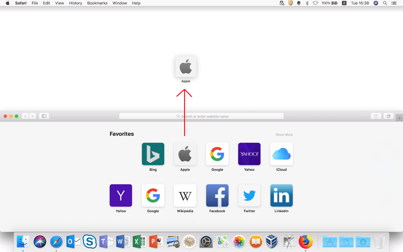 Safari e scrivania su macOS