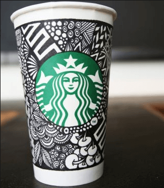 Il bicchiere di Starbucks disegnato