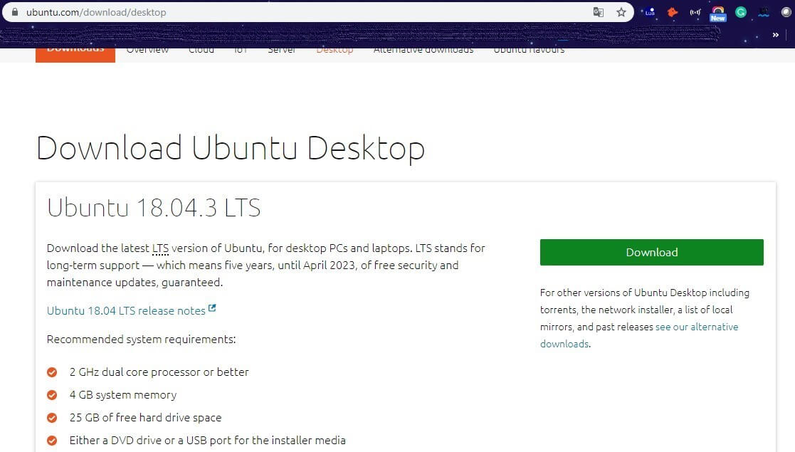 Ubuntu: download e requisiti di sistema