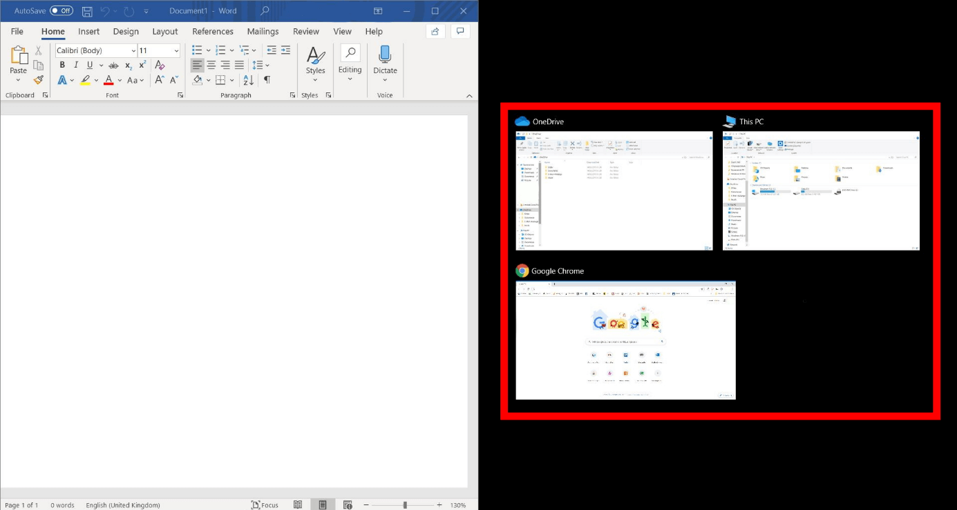 Windows 10: dividere lo schermo e l’anteprima in miniatura