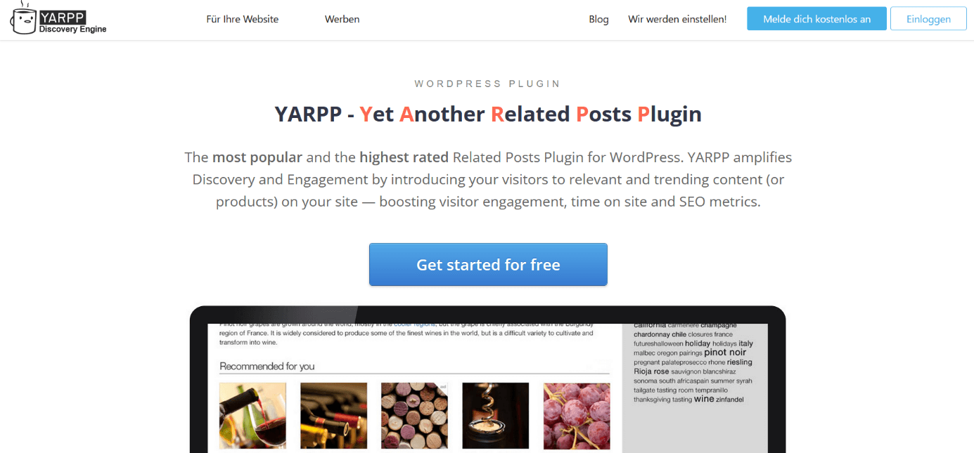 Sito ufficiale di Yet Another Related Posts Plugin (YARPP)