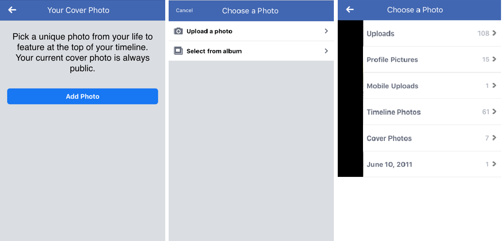 Modificare l’immagine di copertina Facebook da dispositivo mobile