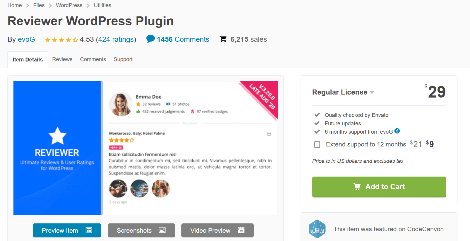 Reviewer WordPress Plugin è un plugin premium molto utile, con un’ampia gamma di funzioni per le recensioni