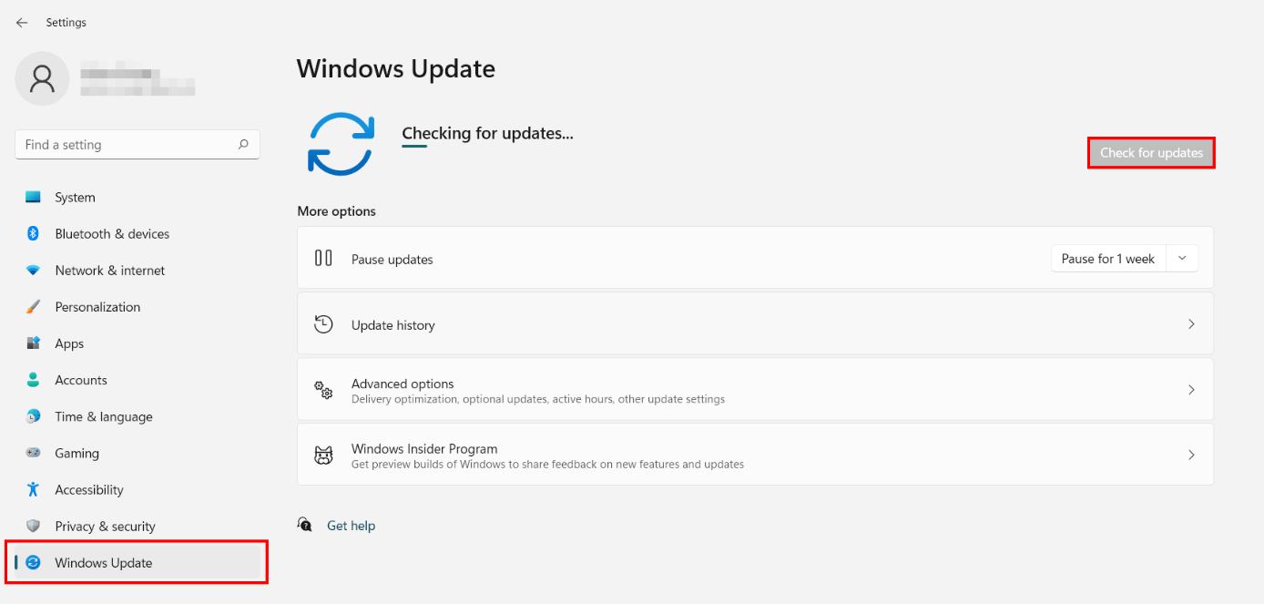 Impostazioni di Windows 11 alla voce di menu “Windows Update”