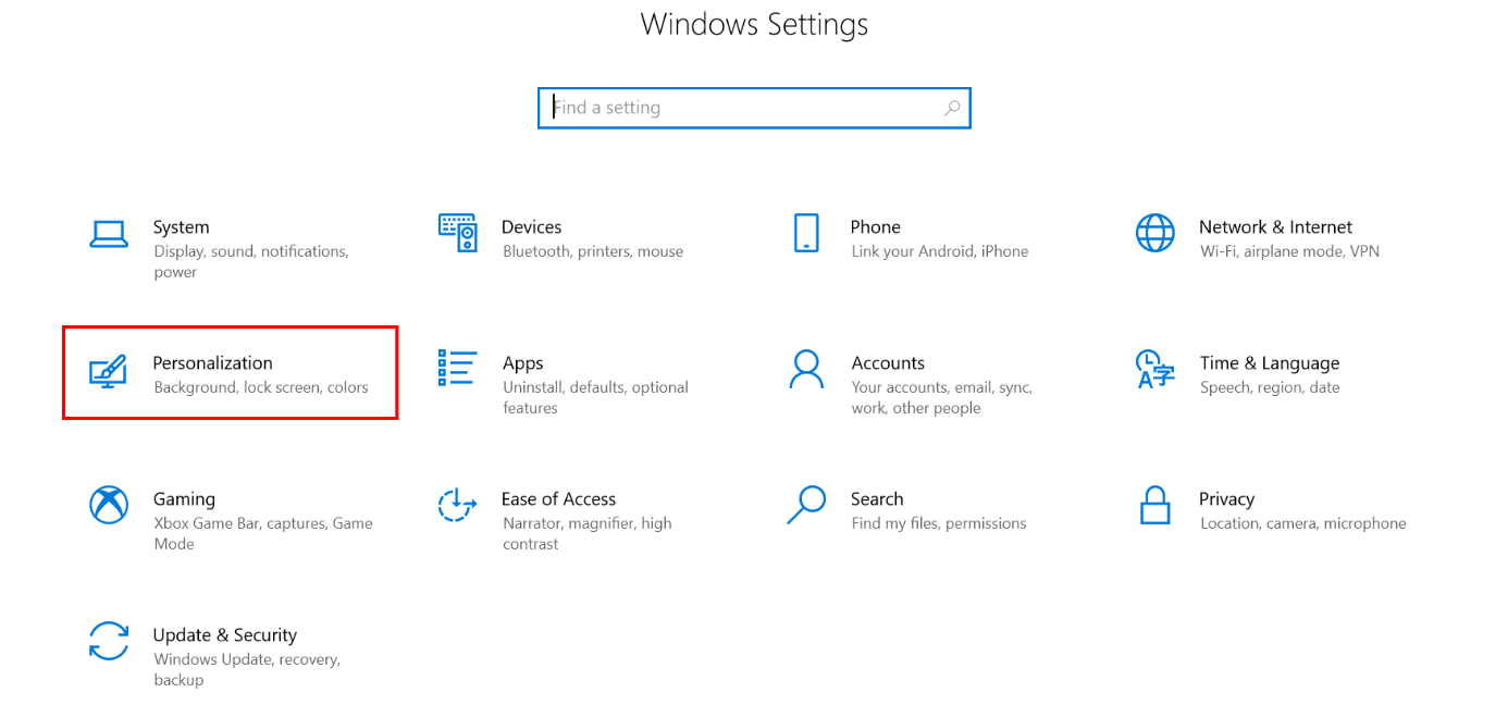 Impostazioni di Windows 10: panoramica