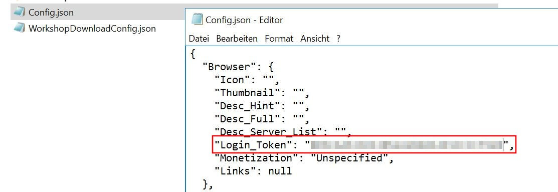 Config.json nella directory del server Unturned