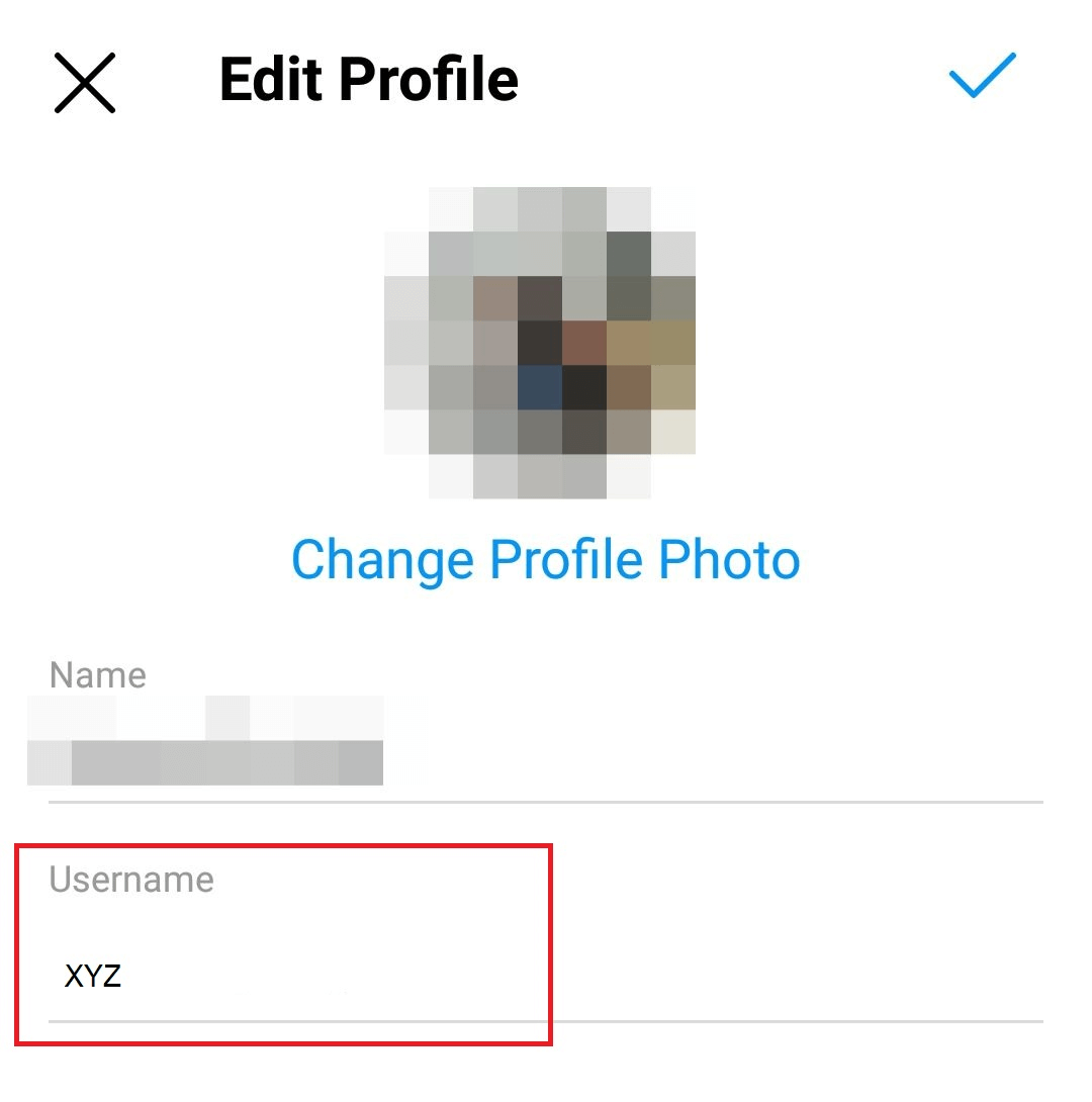 Instagram:“Modifica profilo”, voce “Nome utente”